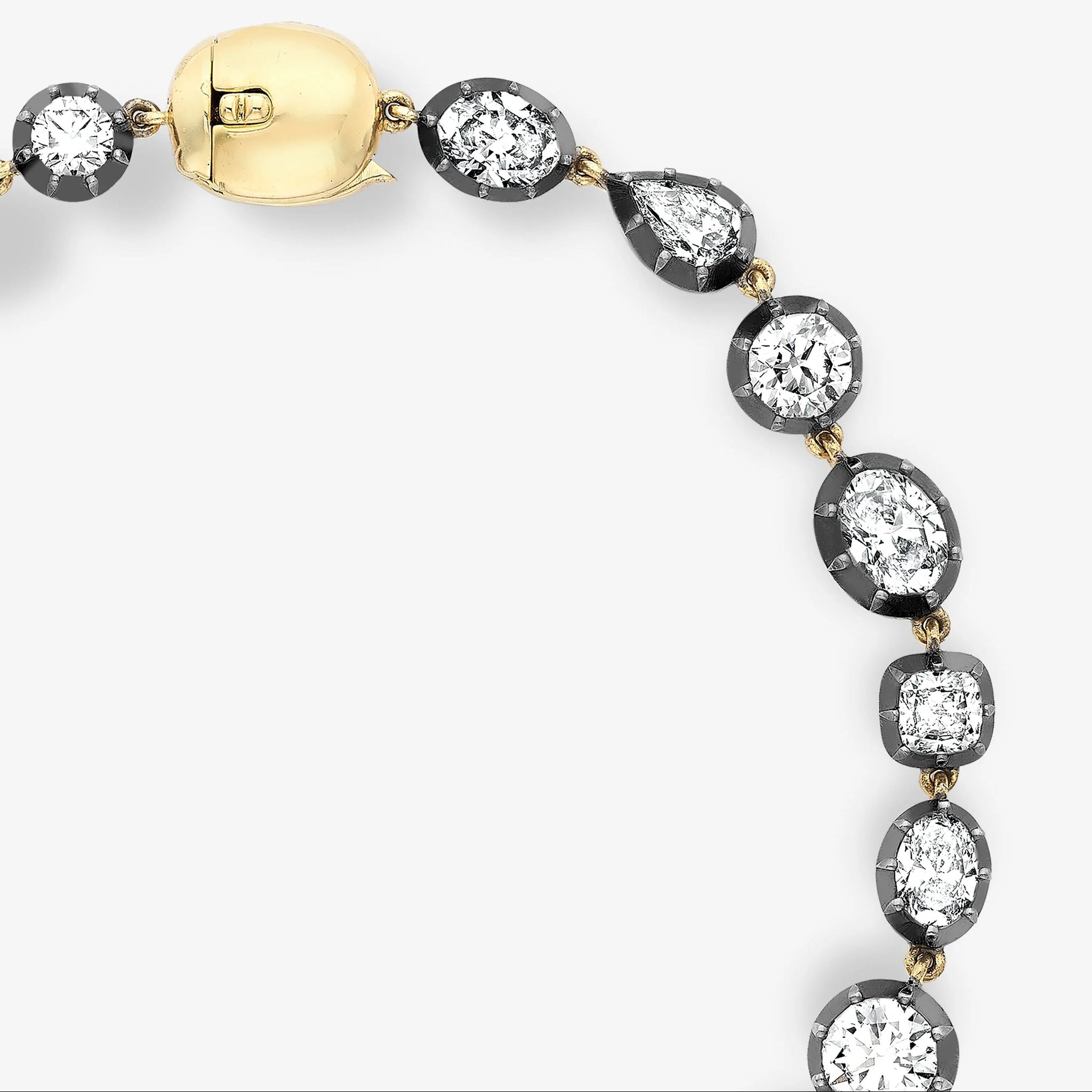 Signature Multi-Shape Diamond Button Back Bracelet
