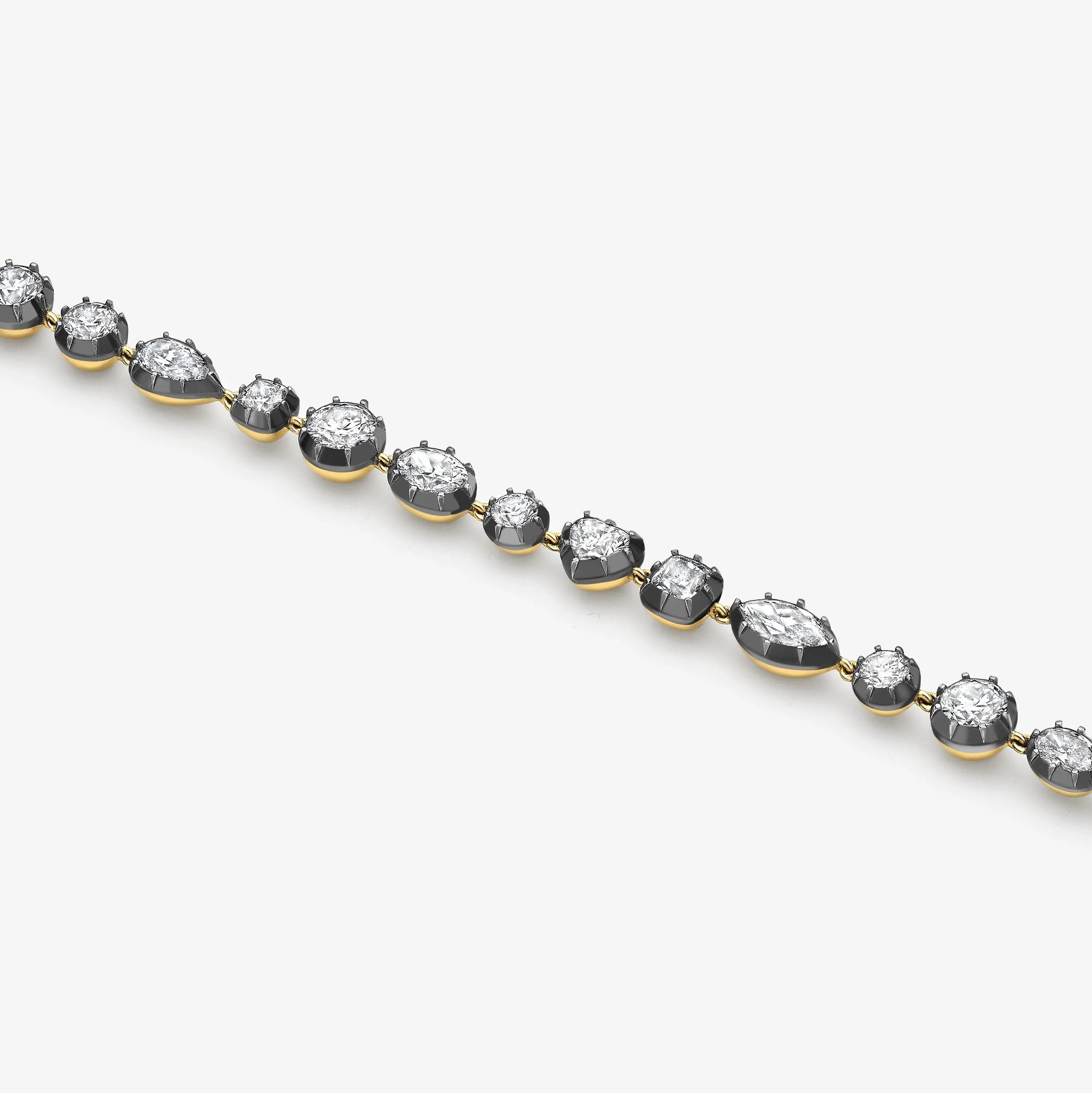 Signature Multi-Shape Diamond Button Back Bracelet