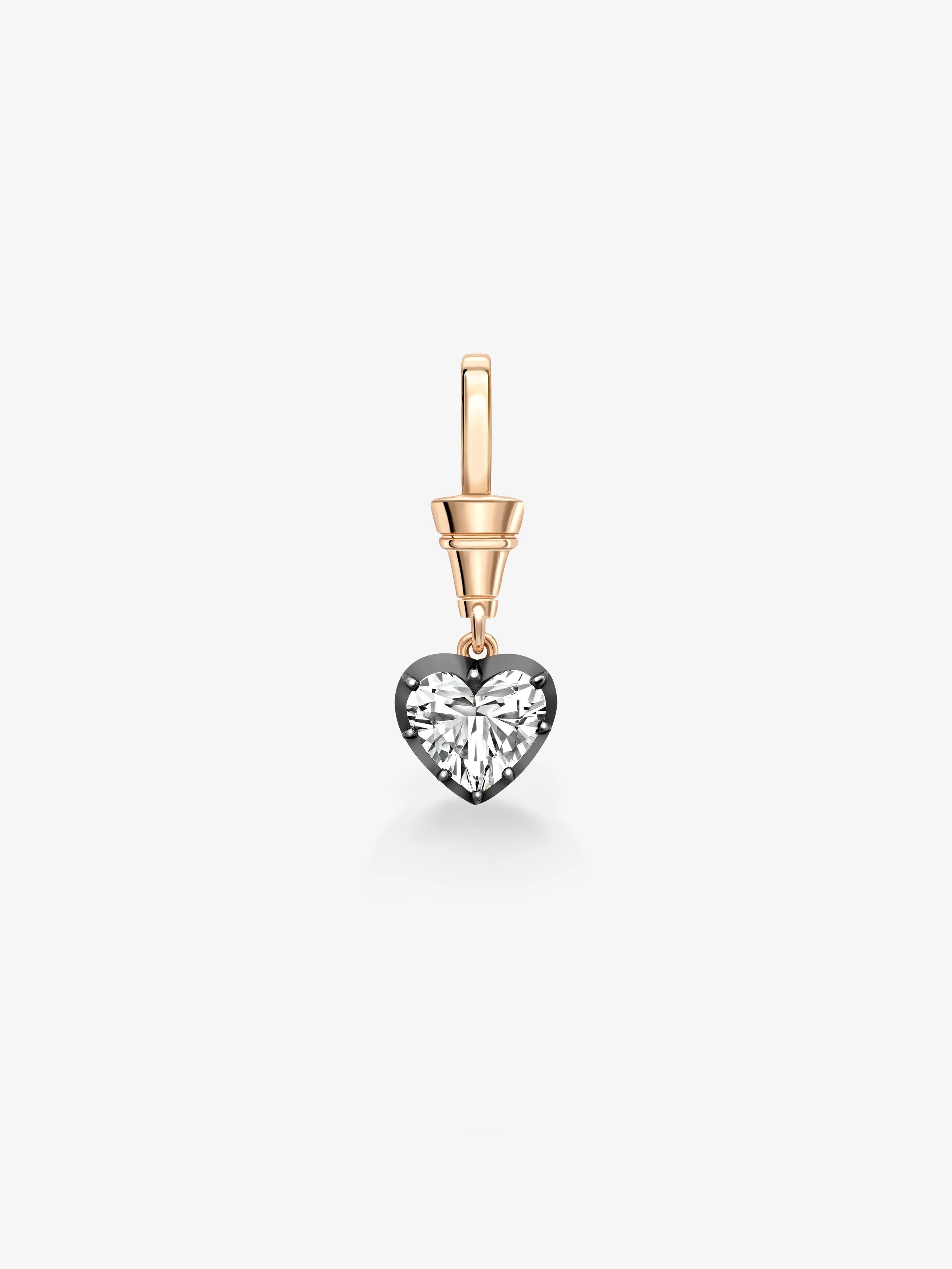 Ball n Chain 1.55ct Heart-Shaped Diamond Pendant
