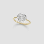 Heart-Shaped Lab Diamond Button Back Ring |E–F VVS/VS | Georgian-Inspired Setting | Fast Shipping & Lifetime Warranty + Cleaning Kit