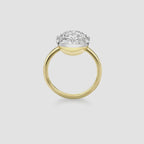Oval Lab Diamond Ring E–F VVS/VS Georgian-Inspired Button Back