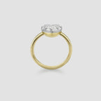 Heart-Shaped Lab Diamond Button Back Ring |E–F VVS/VS | Georgian-Inspired Setting | Fast Shipping & Lifetime Warranty + Cleaning Kit